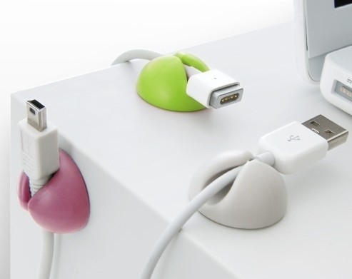 Kabelholder - Kabelklemme Mini, 6-pakning (gul/rosa/grønn) i gruppen SPORT, FRITID & HOBBY / Morsomme produkter / Smarte produkter hos TP E-commerce Nordic AB (38-12240)