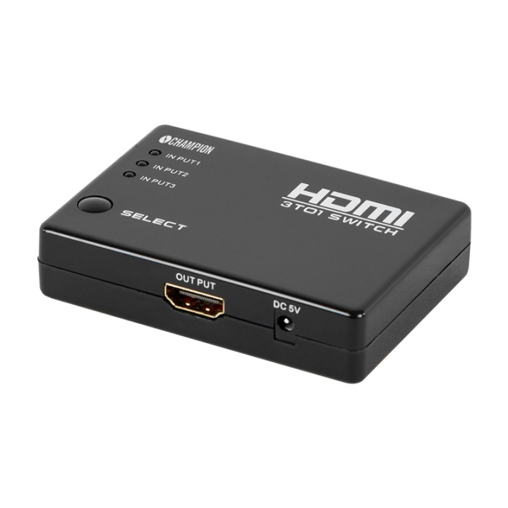 Champion HDMI Switch 3x1 1080p i gruppen Datautstyr / Kabler og adaptere / HDMI/VGA/DVI-switcher hos TP E-commerce Nordic AB (38-52261)
