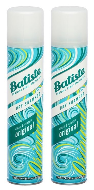 2-pack Batiste Dry Shampoo Original Stor 200ml i gruppen HELSE OG SKJØNNHET / Hår & styling / Hårpleie / Tørrsjampo hos TP E-commerce Nordic AB (38-57588)