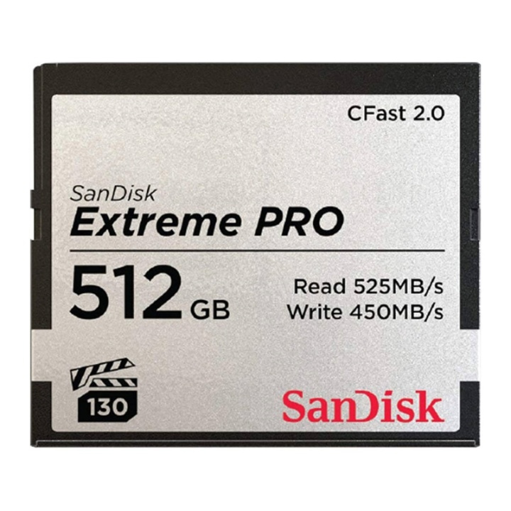 SANDISK Cfast 2.0 Extreme Pro 512GB 525MB/s VPG130 i gruppen Elektronikk / Lagringsmedia / Minnekort / Compact Flash hos TP E-commerce Nordic AB (38-66077)