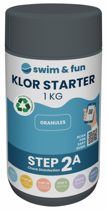 Klor Starter Fast Dissolving Granules 1 kg i gruppen HJEM, HUS OG HAGE / Hageprodukter / Basseng og tilbehør / Bassengkemikalier hos TP E-commerce Nordic AB (38-95647)