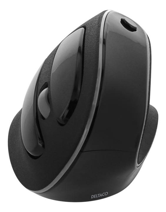 DELTACO Office vertical ergonomic mouse, silent clicks, wireless 2.4G i gruppen Datautstyr / Mus & Tastatur / Mus / Trådløs hos TP E-commerce Nordic AB (A16653)