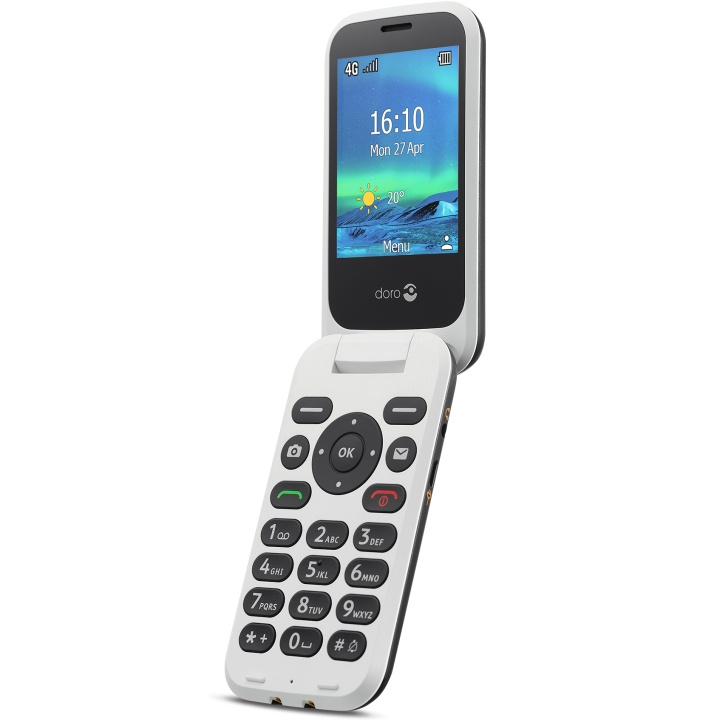 Doro 6881 4G Svart/Vit i gruppen SMARTTELEFON & NETTBRETT / Mobiltelefoner & smartphones hos TP E-commerce Nordic AB (A18635)