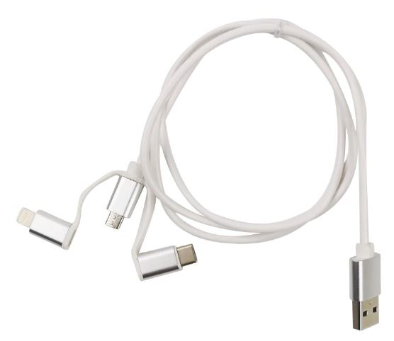 Cable USB-A - 3in1, MicroUSB, Lightning, USB-C, 1m i gruppen SMARTTELEFON & NETTBRETT / Ladere og Kabler / Kabler / Kabler Lightning hos TP E-commerce Nordic AB (A22391)