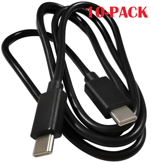 10-PACK Cable USB-C - USB-C, 3A, 1m, Black i gruppen SMARTTELEFON & NETTBRETT / Ladere og Kabler / Kabler / Kabler type C hos TP E-commerce Nordic AB (A22401PKT10)