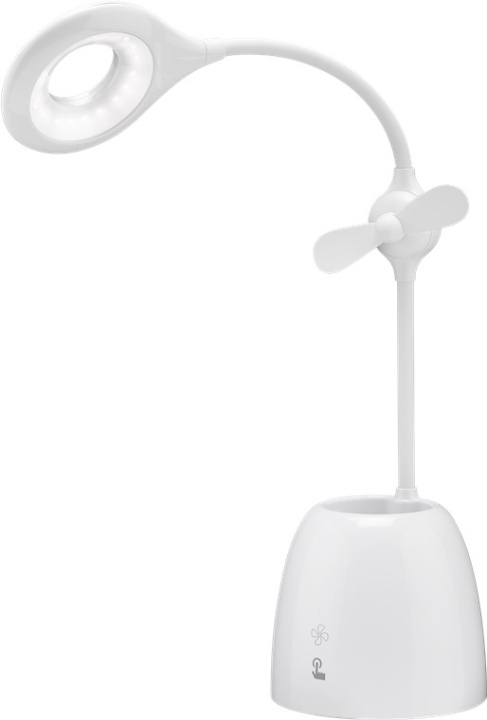 Goobay LED-skrivbordslampa, Fan + Pen Box Inomhusbelysning för arbetsrum, barnkammare, sovrum eller kontor i gruppen Elektronikk / Lys / Bordlamper hos TP E-commerce Nordic AB (C40119)