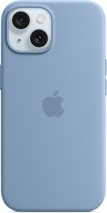 Apple iPhone 15 silikonfodral med MagSafe, vinterblå i gruppen SMARTTELEFON & NETTBRETT / Mobilbeskyttelse / Apple / iPhone 15 hos TP E-commerce Nordic AB (C48013)