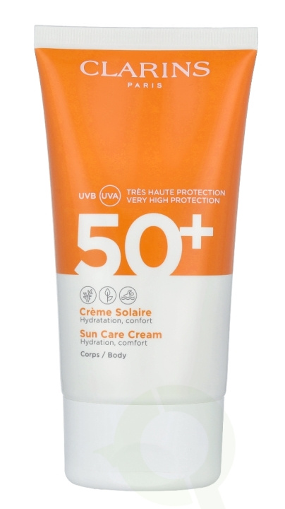 Clarins Sun Care Cream Body SPF50+ 150 ml Hydration Comfort - All Skin Types i gruppen HELSE OG SKJØNNHET / Hudpleie / Soling / Solkrem hos TP E-commerce Nordic AB (C48893)