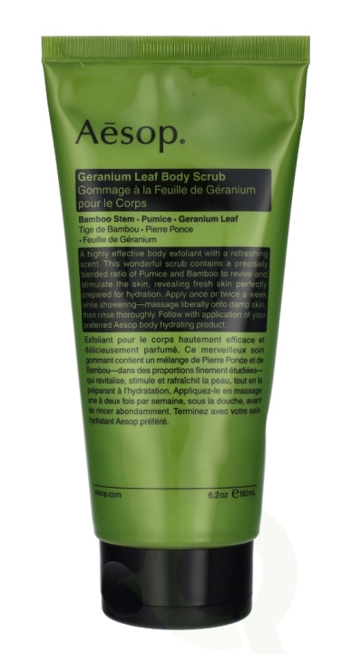 AESOP Geranium Leaf Body Scrub 180 ml i gruppen HELSE OG SKJØNNHET / Hudpleie / Kroppspleie / Body lotion hos TP E-commerce Nordic AB (C49334)