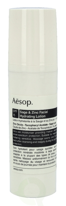 AESOP Sage & Zinc Facial Hydrating Lotion SPF15 50 ml i gruppen HELSE OG SKJØNNHET / Hudpleie / Ansikt / Ansiktskrem hos TP E-commerce Nordic AB (C49368)