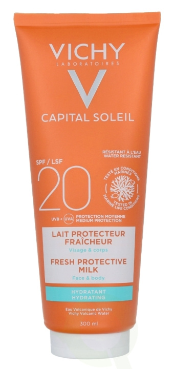 Vichy Capital Soleil Fresh Protective Milk SPF20 300 ml i gruppen HELSE OG SKJØNNHET / Hudpleie / Soling / Solkrem hos TP E-commerce Nordic AB (C56629)