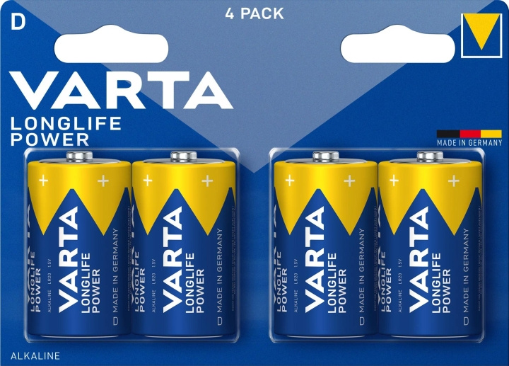 Varta Longlife Power D 4 Pack i gruppen Elektronikk / Batterier & Ladere / Batterier / Andre hos TP E-commerce Nordic AB (C60782)