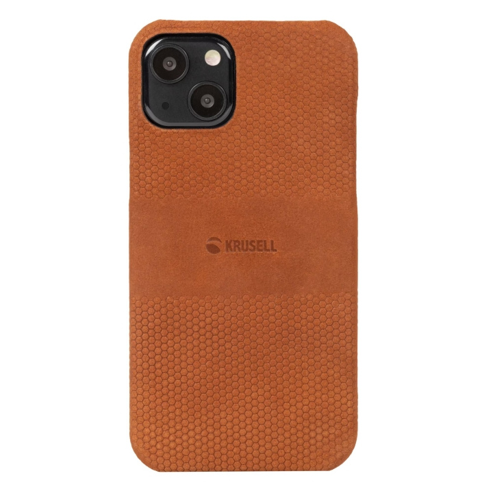 Krusell iPhone 13 Mini Leather Cover, Cognac i gruppen SMARTTELEFON & NETTBRETT / Mobilbeskyttelse / Apple / iPhone 13 Mini hos TP E-commerce Nordic AB (C65097)