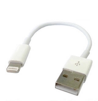 Lightning-kabel til USB, 13cm, hvit