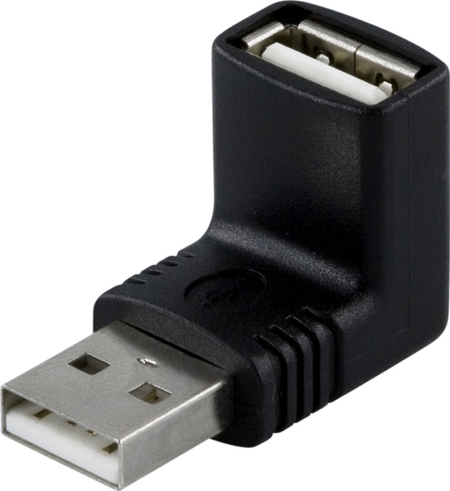 DELTACO adapter,USB A output-A input,vinklet