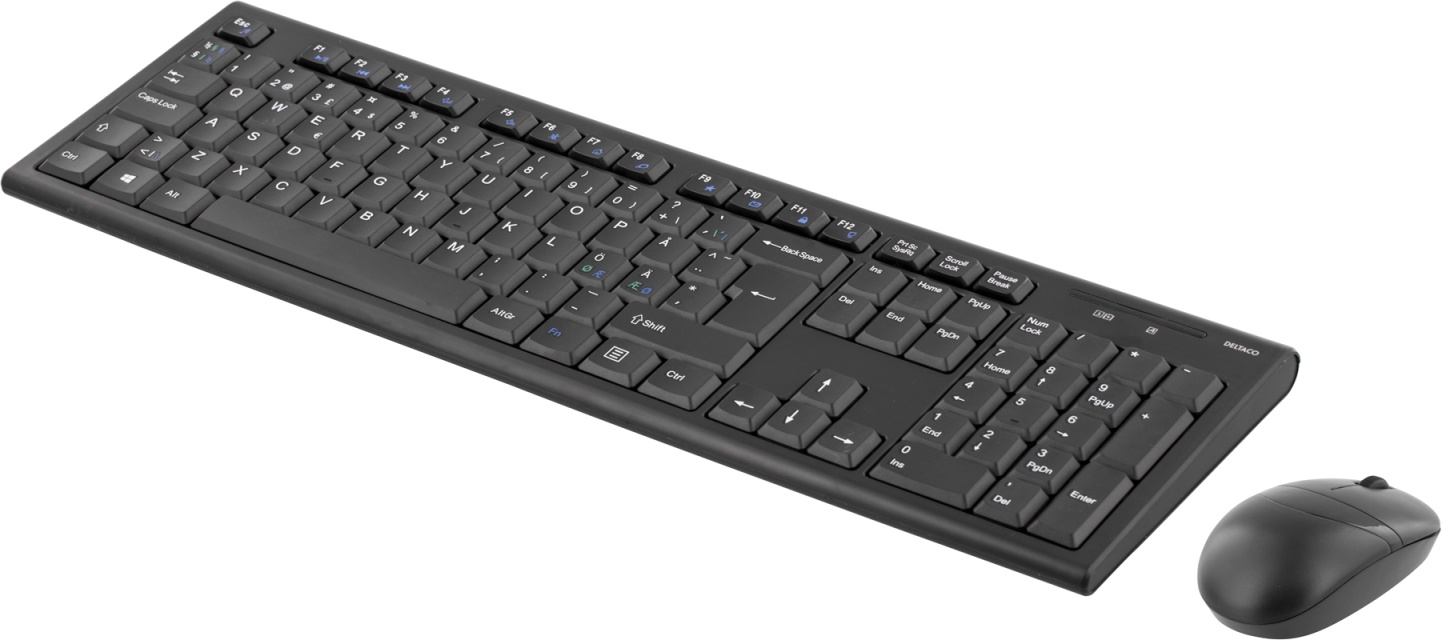 DELTACO trådløst tastatur og mus (TB-114)