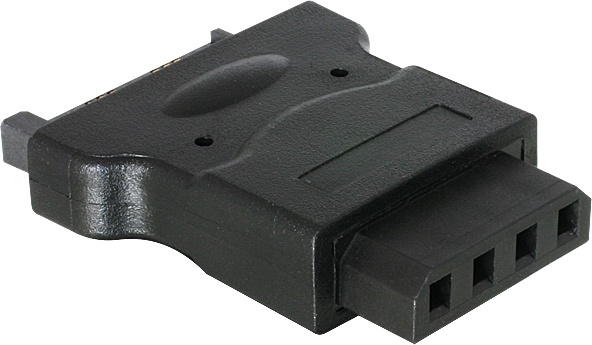 DELTACO Strømadapter 15-pinners SATA-hann til 4-pinners Molex-hunn (SATA-S6)