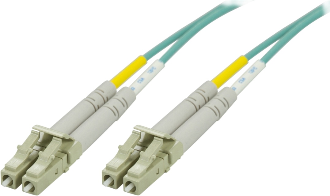 DELTACO OM3 fiberkabel LC - LC, dupleks, multimode, 50/125, 10m (LCLC-610)