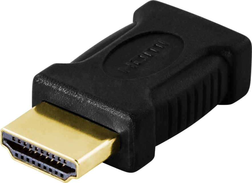 DELTACO HDMI-adapter,mini HDMI input t HDMI output,19-pin,gullbelagt
