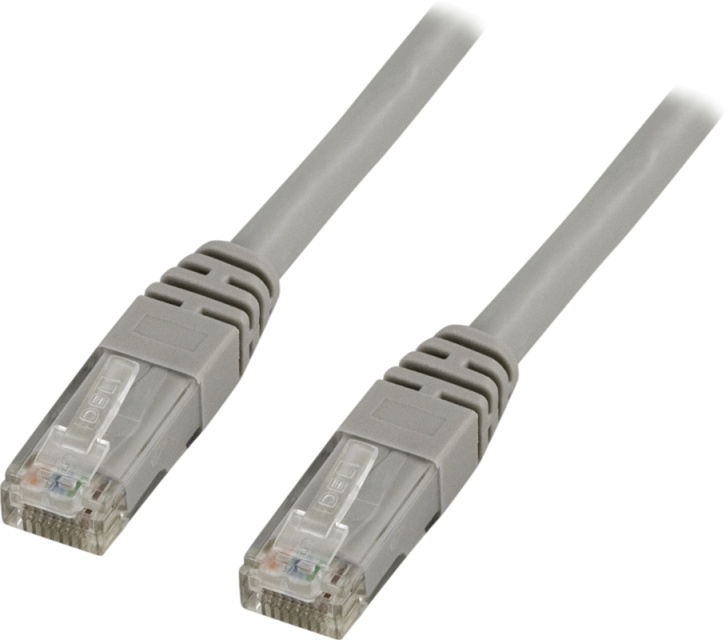 DELTACO UTP Cat6 patchkabel 0,75m, grå