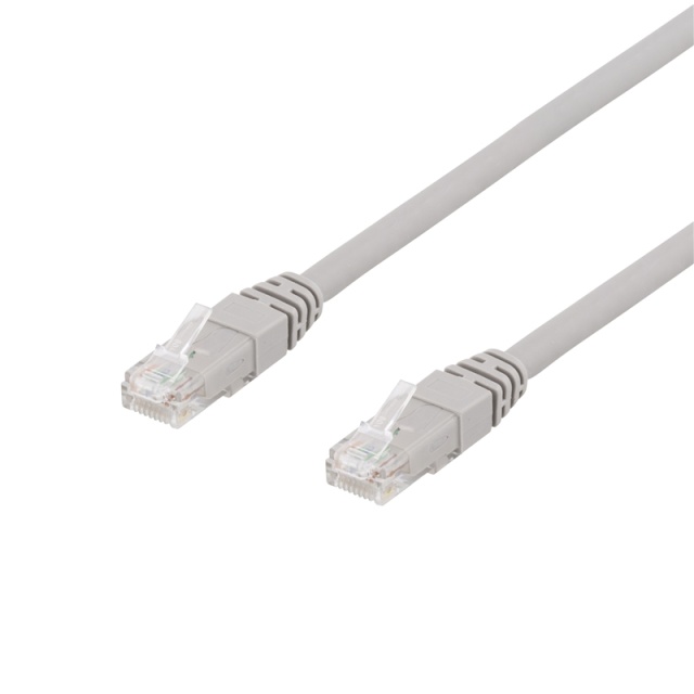 DELTACO U/UTP Cat6a patchkabel, LSZH, 5m, grå (TP-65AU)