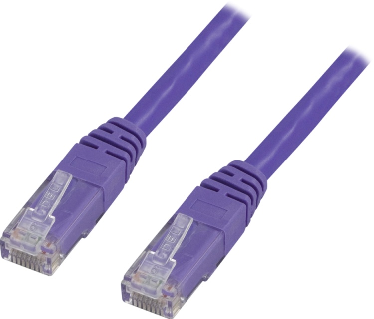 DELTACO UTP Cat6 patchkabel 15m, lilla