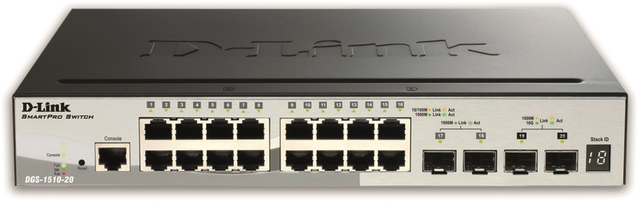 20-port Gigabit stabelbar smart administrert svitsj (DGS-1510-20)
