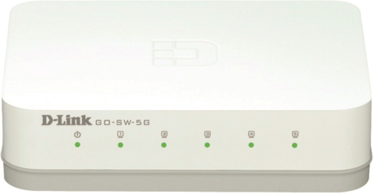 D-Link 5-porters Gigabit Easy Desktop Switch, bryter 5x10/100/1000 (GO-SW-5G)