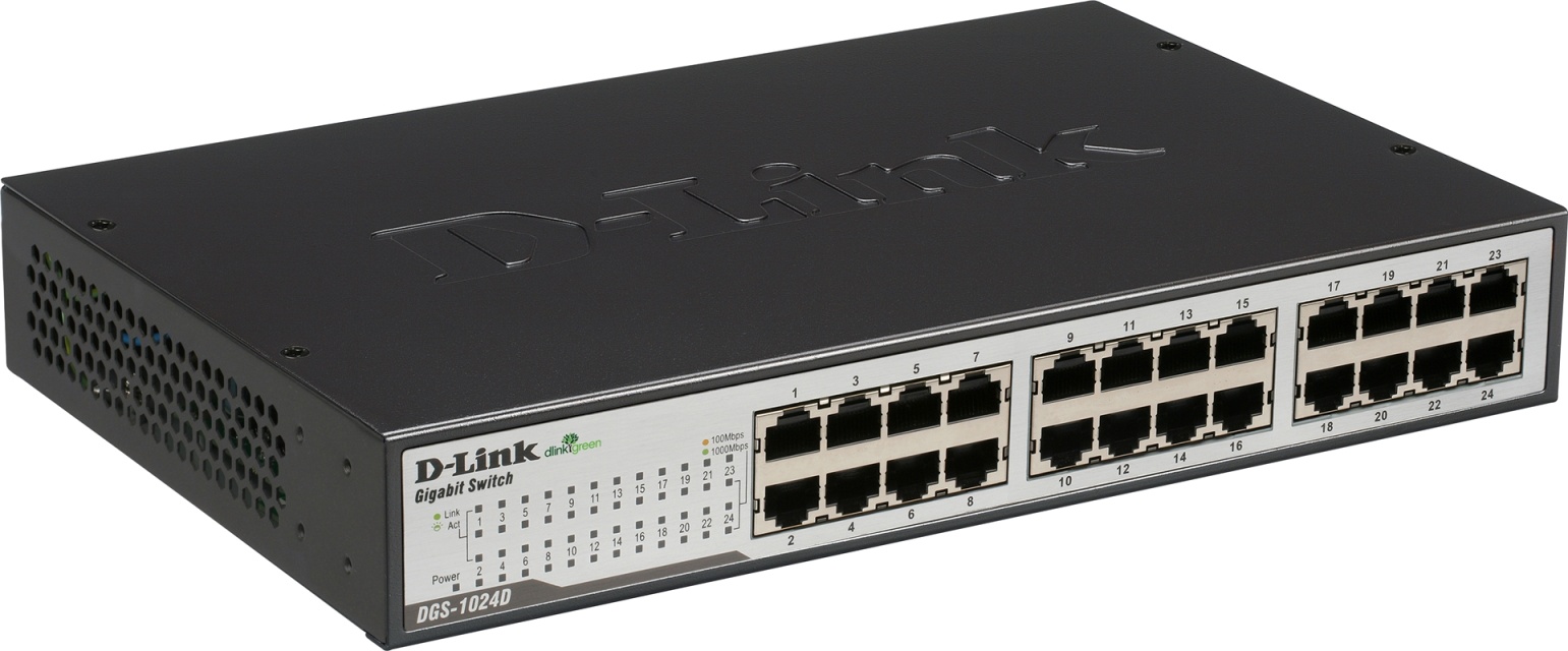 D-Link svitsj, 24x10/100/1000Mbps, RJ45 (DGS-1024D)