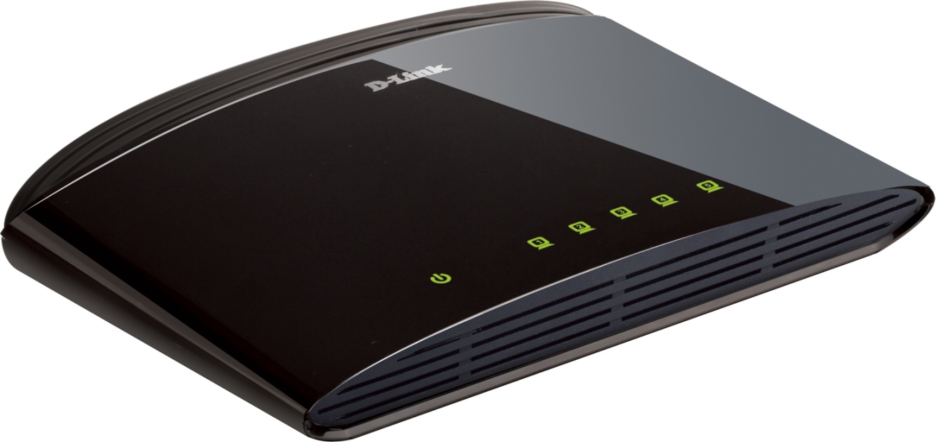 D-Link svitsj 5x10/100Mbps, NWay, uplink, bordsm. (DES-1005D)