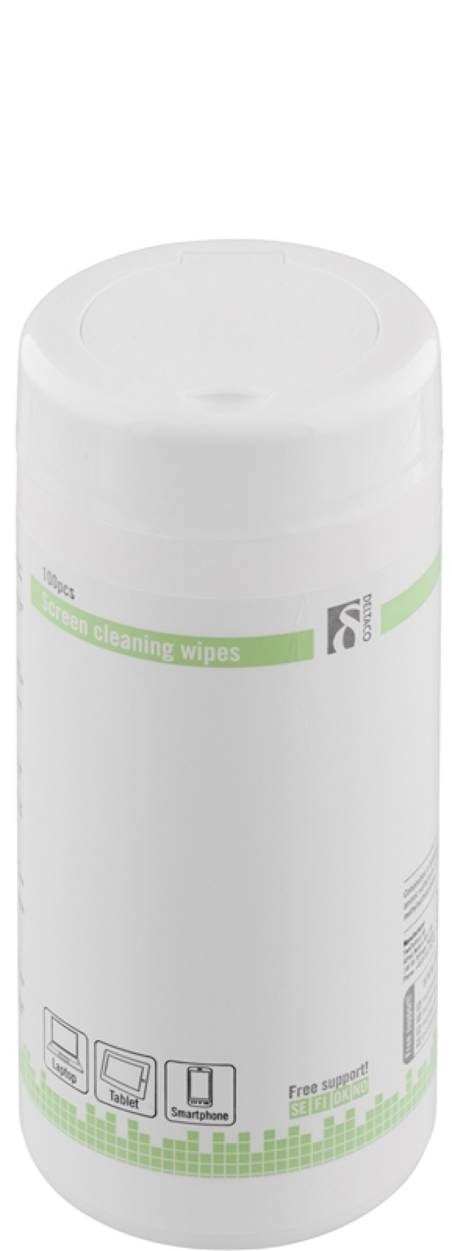 e5 våtservetter, för rengöring av bildskärmar, 100 stora våtserve