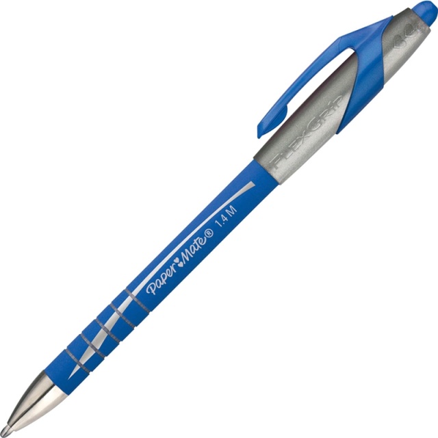 PaperMate Flexgrip Elite, kulepenn, blått blekk, 1,4mm, 12-p, blå