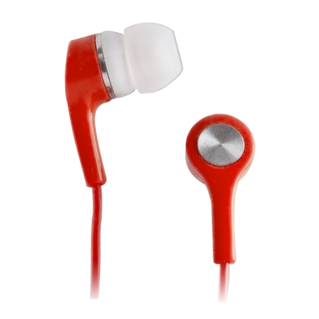 Setty audio in-ear-hodetelefoner (3,5 mm), rød