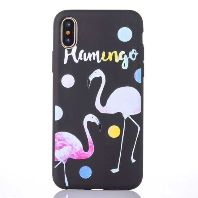 Bakdeksel til iPhone X/XS, Flamingo