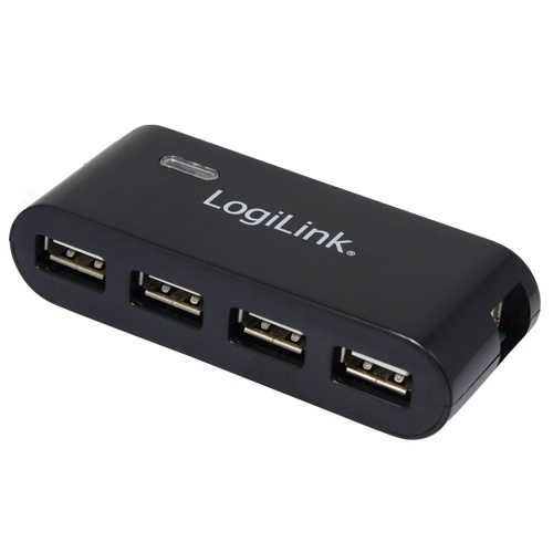 LogiLink USB 2.0-hub med 4 porter, svart