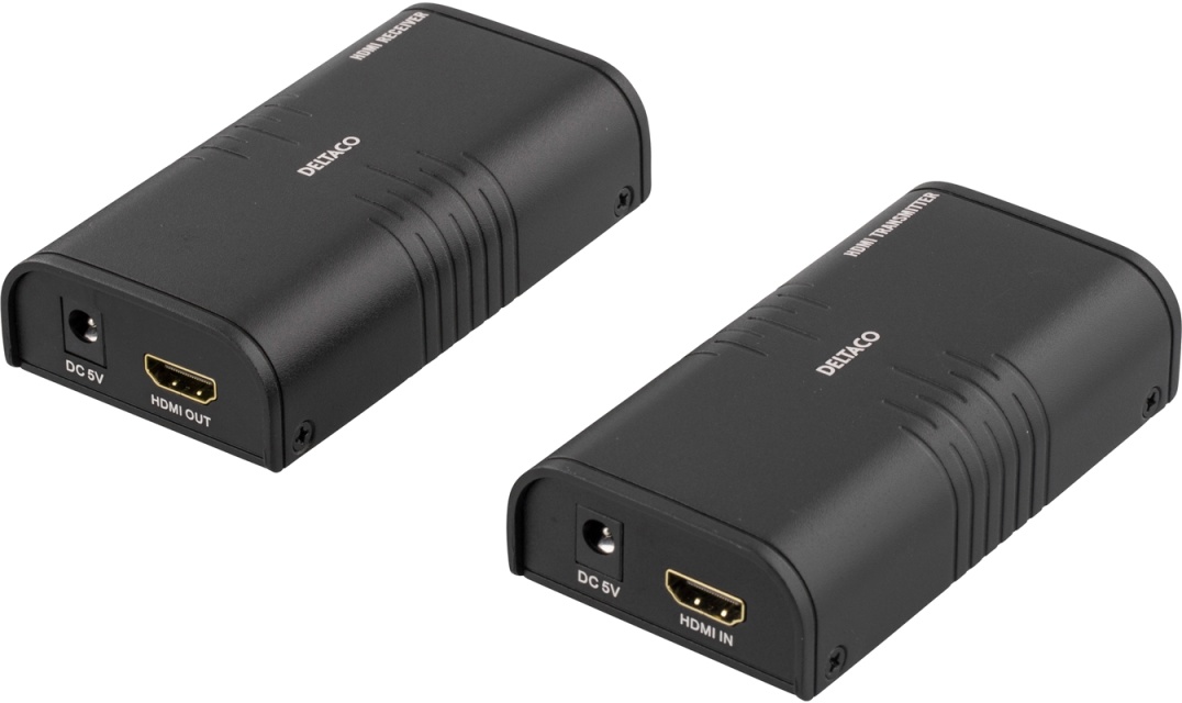 DELTACODELTACO Ethernet HDMI-forlenger, 120 meter i 1080P med Cat6, svart ( )