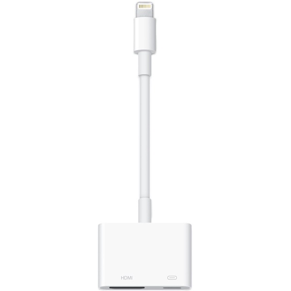 Apple, adapter, HDMI til lightning, hvit (MD826ZM/A)