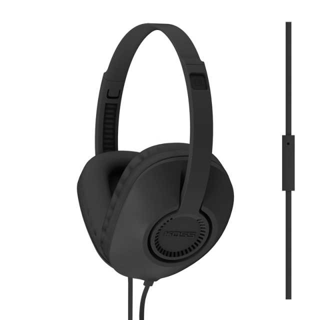 KOSS Hodetelefon UR23iK Svart Over-Ear med one touch mic