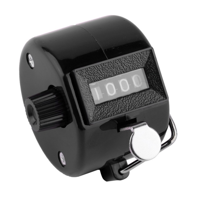 Håndkalkulator med firesifret tellesystem, Svart