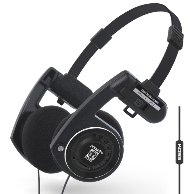 KOSS Hodetelefon PortaPro 3.0 On-Ear Mic Remote Dark Master