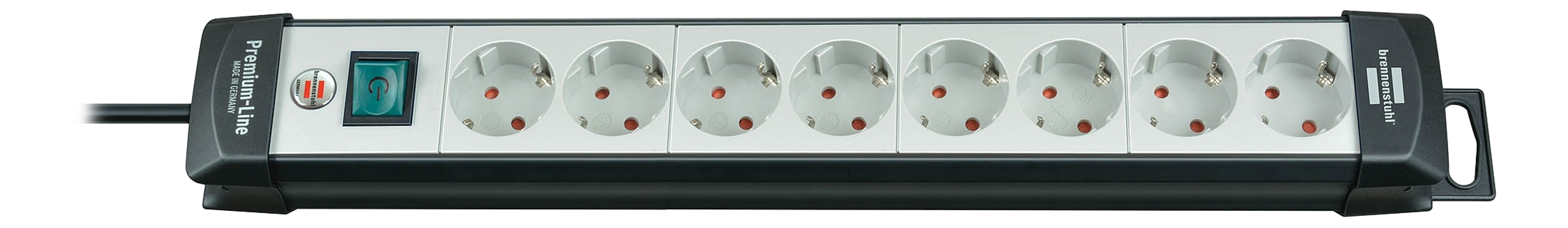 8-pocket 3m kabel Svart/hvit