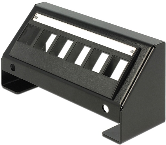 DeLOCK Keystone-panel, 6-dørs, 45° vinkel på dørene, metall