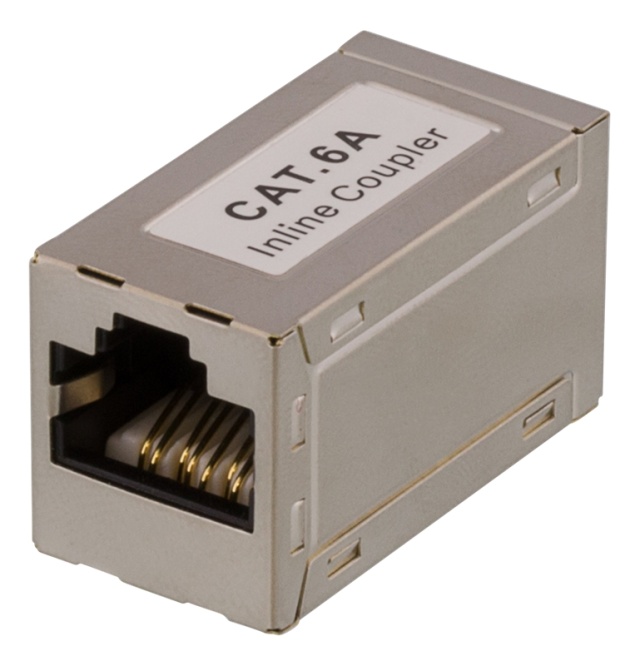 DELTACO cAT6a, FTP (skjermet), hunn-hunn, sølv