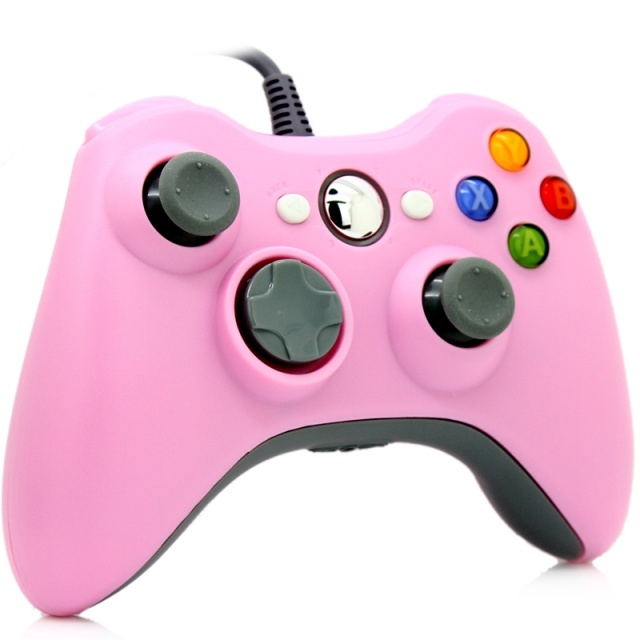 Rosa håndkontroll for Xbox 360