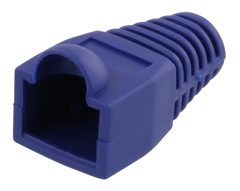 DELTACO RJ45 bruddbeskyttelse, for kabler med diameter 6,8 mm, blå, 20-pk