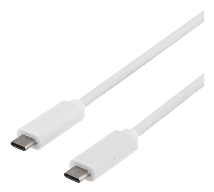 DELTACO USB 3.1 Kabel, Gen 1, Type C - Type C, 1m, hvit