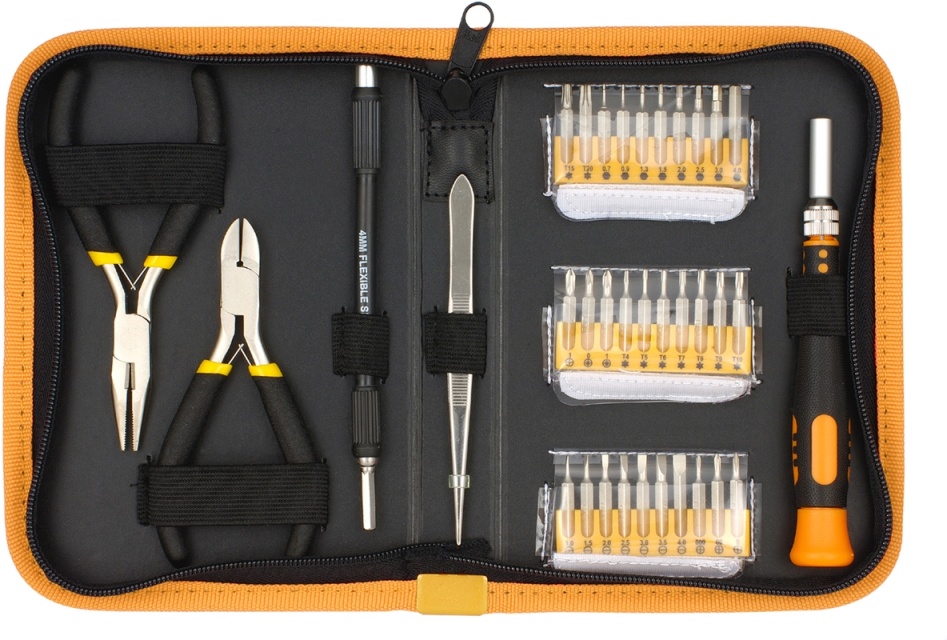 Sprotek STD-5835, precisionsbitssats med bitsmejsel, 30 bits, gul/sv