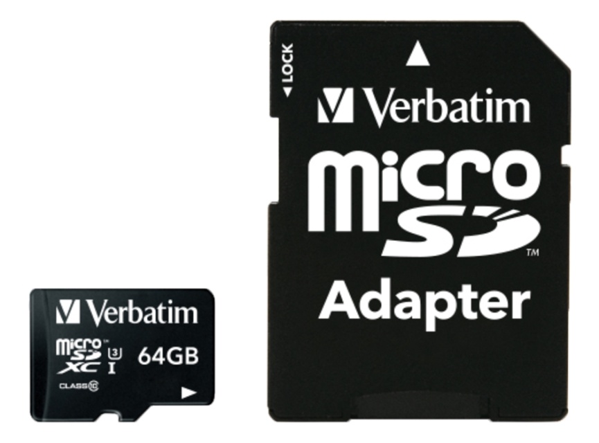 Verbatim PRO microSDXC U3 m. adapter 64 GB