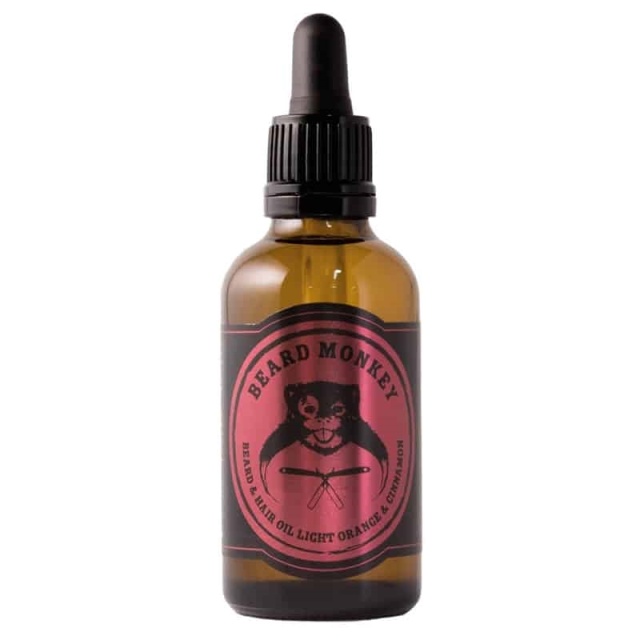 Beard Monkey Skjegg- og hårolje Light Orange & Cinnamon 50ml