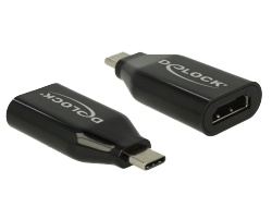 DeLOCK Adapter USB Type-C hann til HDMI hunn, 4K 60 Hz, svart
